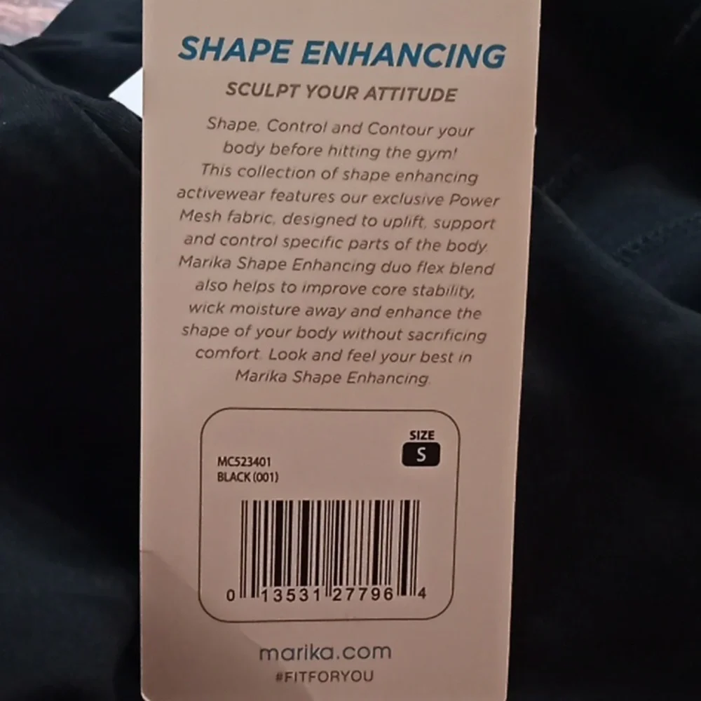 MARIKA CARRIE BUTT BOOSTER CAPRI LEGGINGS. Core Fit. Black. NWT. Small. - Picture 8 of 10